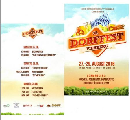 Das Programm zum 32. Viehberger Dorffest