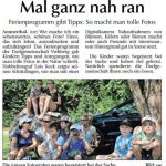 Ferienprogramm der Dorfgemeinschaft Viehberg - Bericht in der Amberger Zeitung vom 5.9.2015