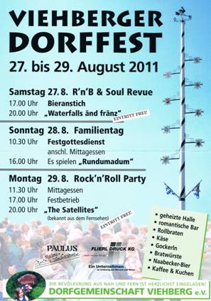 Plakat Dorffest Viehberg 2011