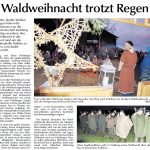 Waldweihnacht trotzt Regen - Bericht in der Amberger Zeitung vom 13.12.2016