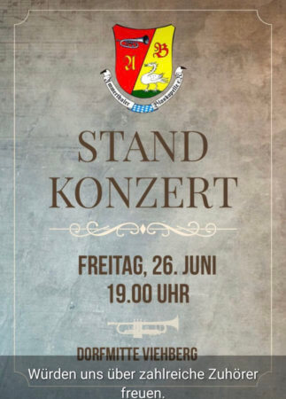 Einladung zum Standkonzert in Viehberg