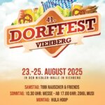 Plakat für die Einladung zum 41. Viehberger Dorffest